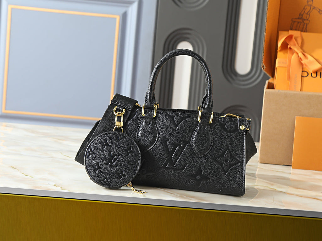 Black/Brown Handbag for Women 25.0x13.0x10.0cm LEM433