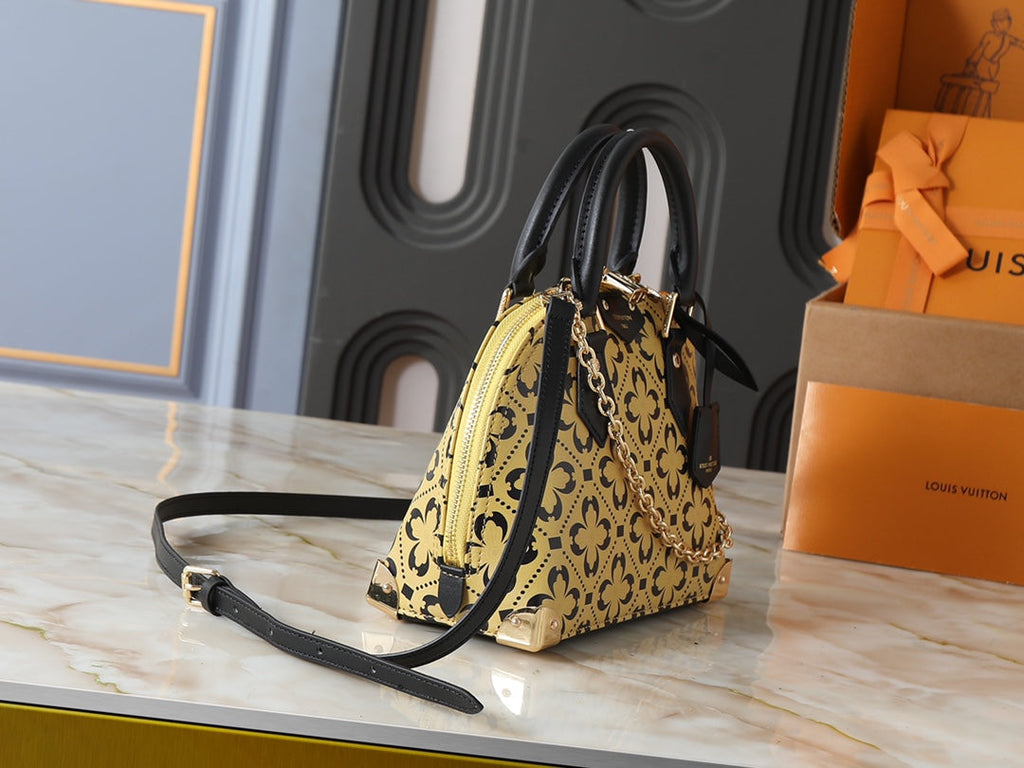 Black/Brown Crossbody Bag for Women 22*19*11cm LEM332