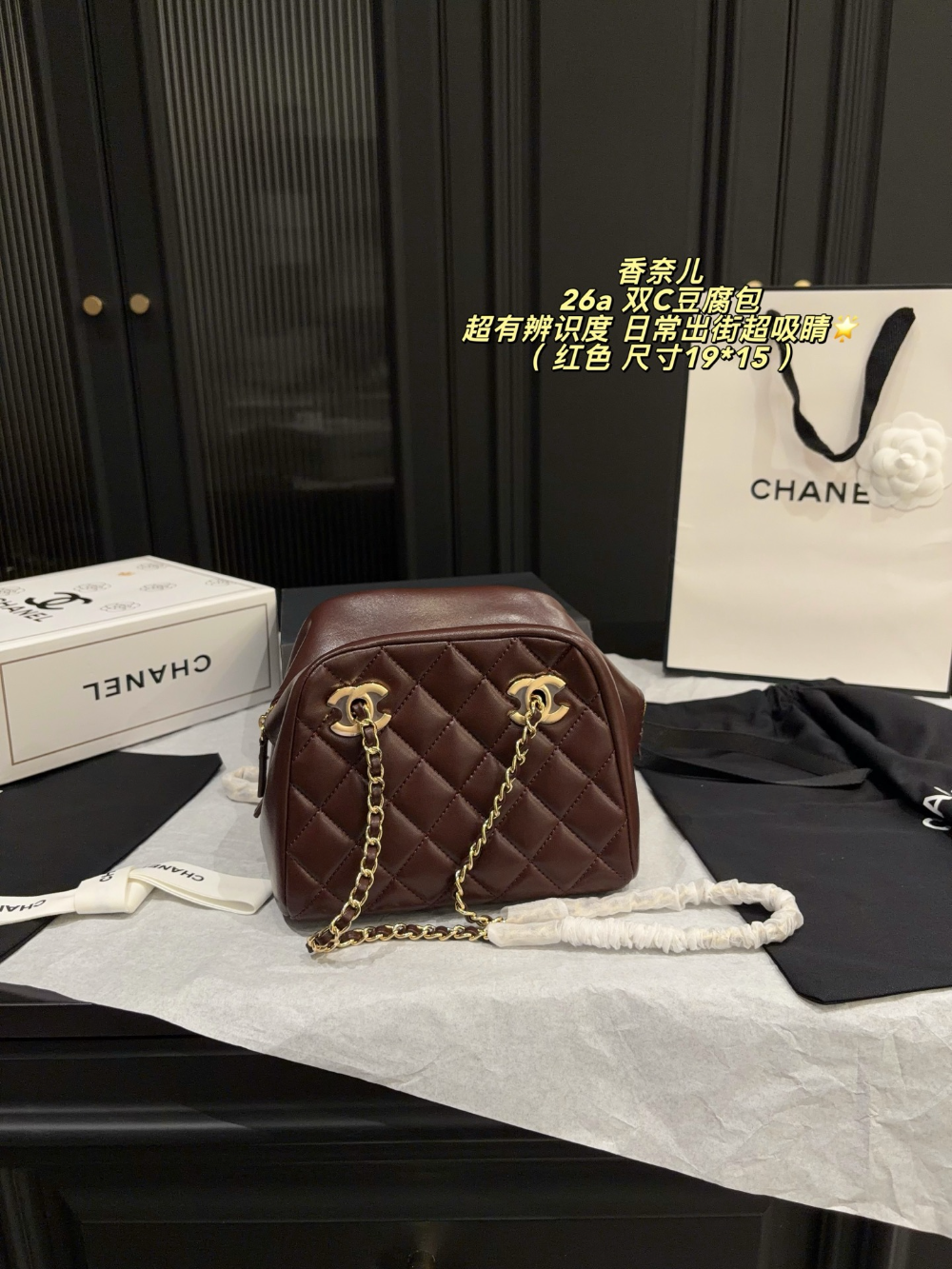Black/White Bag for Women 19*15cm CEM340