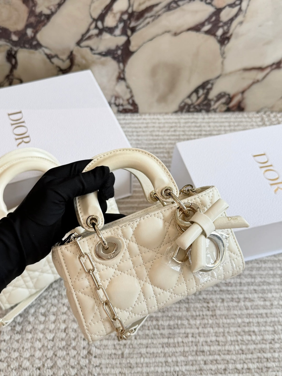 Designer Black/White Handbag for Women 17*10cm DEM302