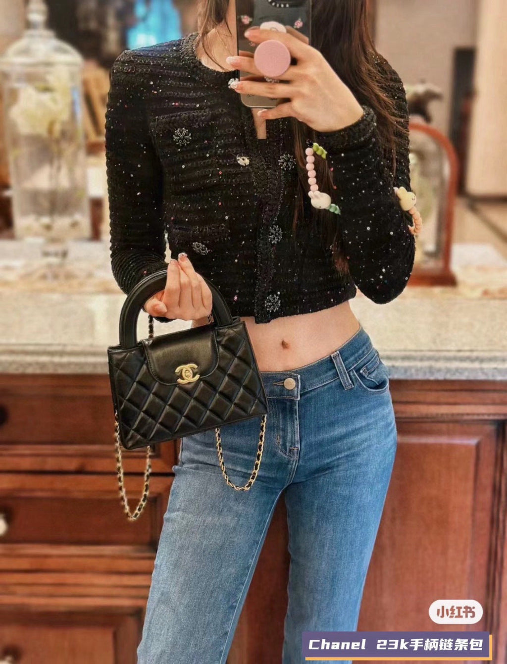 Designer Black/Pink Crossbody Bag for Women CEM247