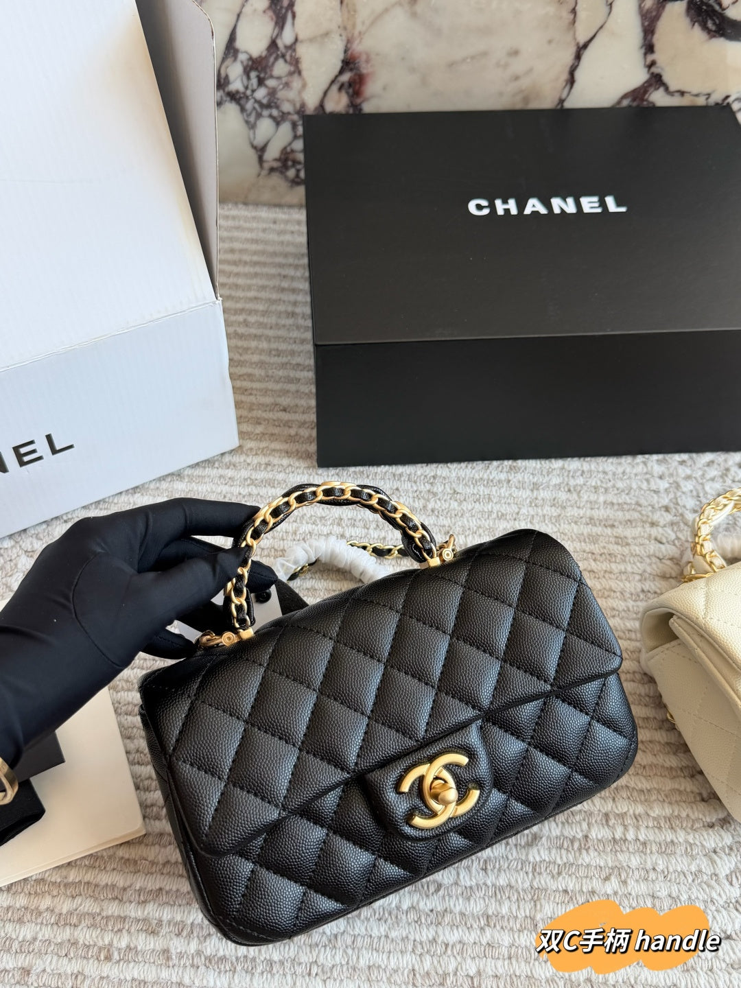 Designer Black/White Crossbody Bag for Women 20*12cm CEM248