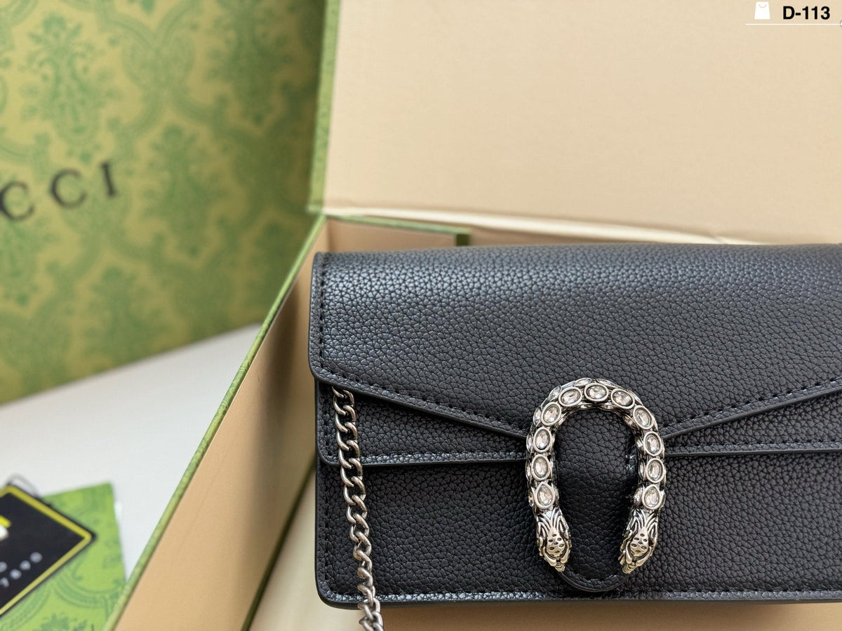 Black/White Handbag for Women 18x10cm GEM147