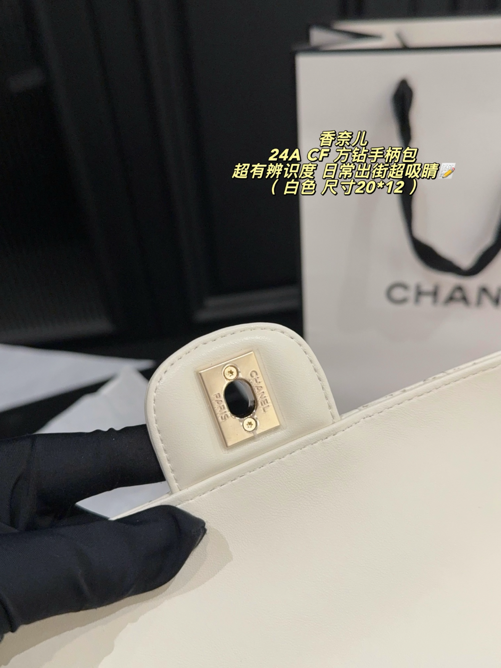 Black/White Bag for Women 20*12cm CEM341