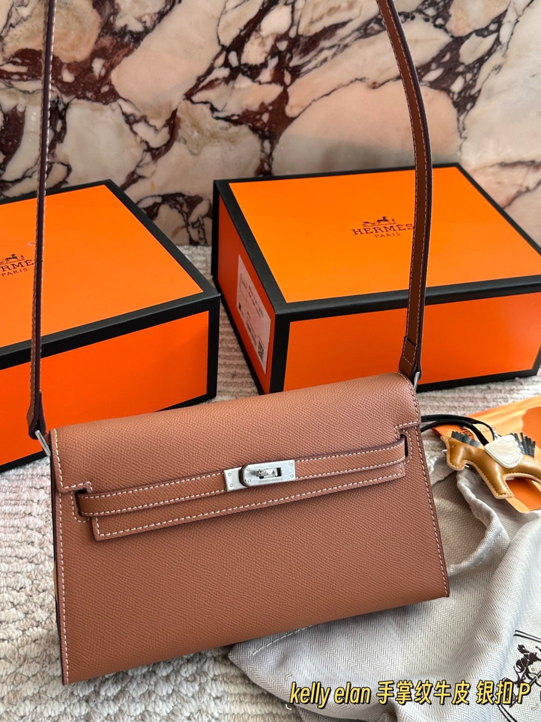 Black/Brown Handbag for Women 25*15cm HEM98