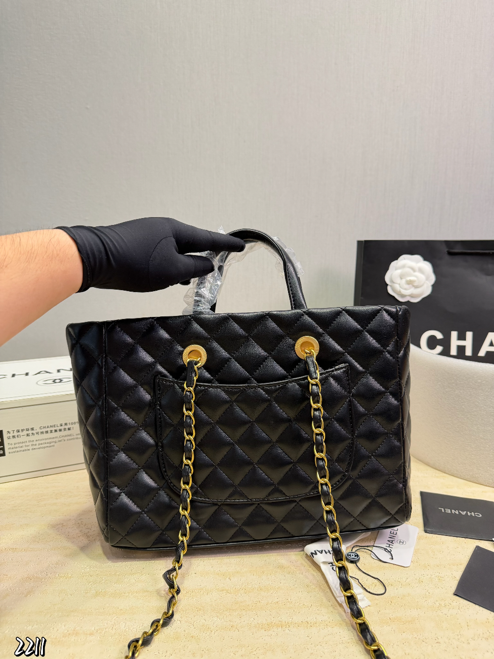 Black/White Handbag for Women 31*23cm CEM291