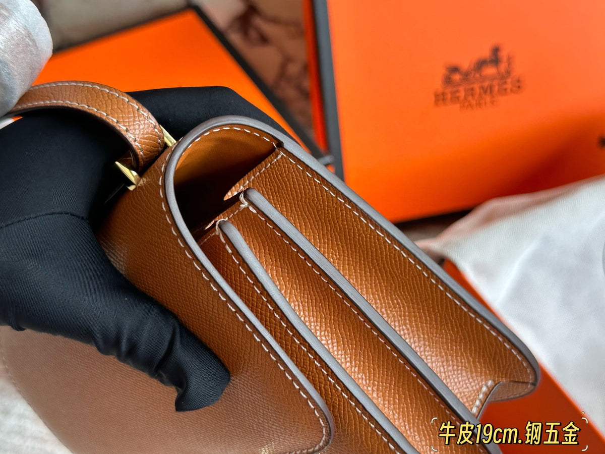 Genuine Leather Crossbody Bag for Women 19*13cm HEM66
