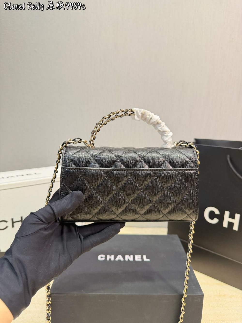 Black/White Handbag for Women 18x10x4.5cm CEM306