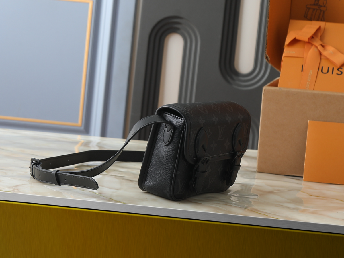 Black/Brown Handbag for Women 15x6x19.5cm LEM461