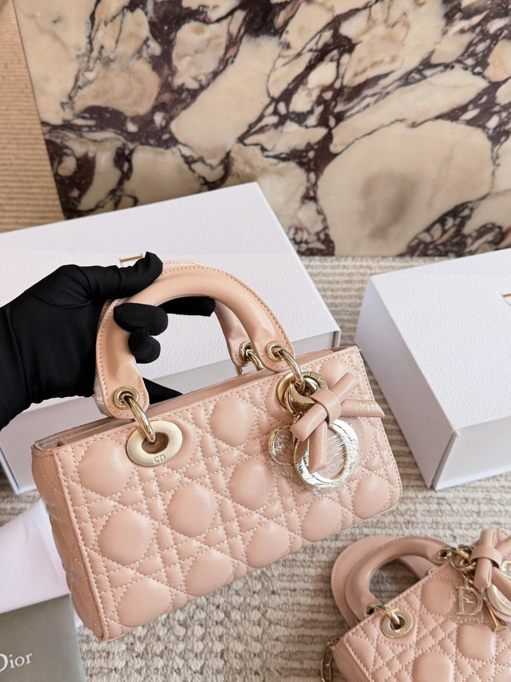Designer Black/White Handbag for Women 17*10cm DEM302