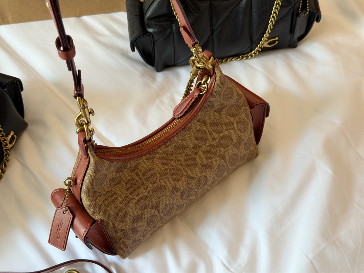 Black/Brown Handbag for Women 22*14cm COEM08