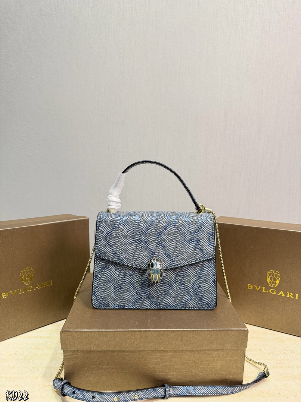 White/Blue Handbag for Women 21*16cm BEM40