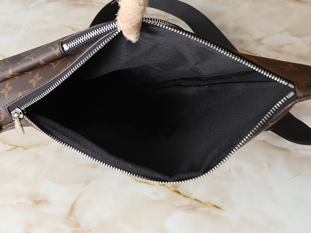 Black/Brown Crossbody Bag for Women 20*42*6cm LEM331