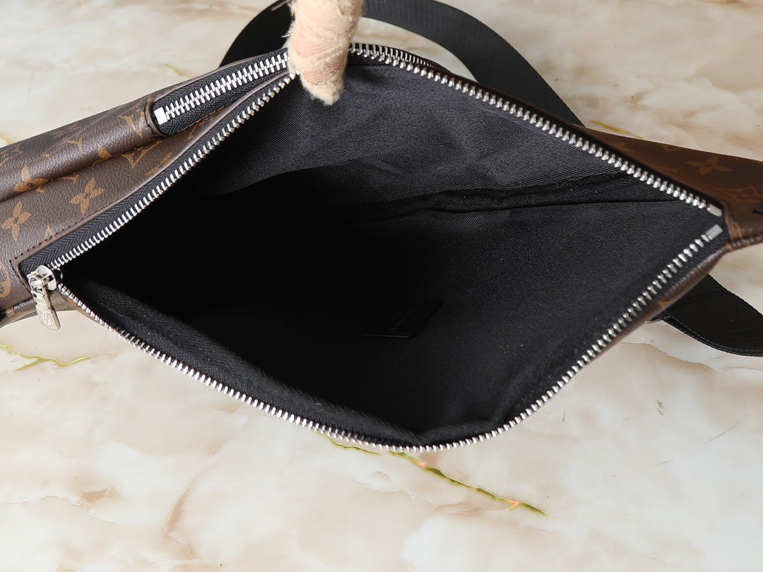 Black/Brown Crossbody Bag for Women 20*42*6cm LEM331