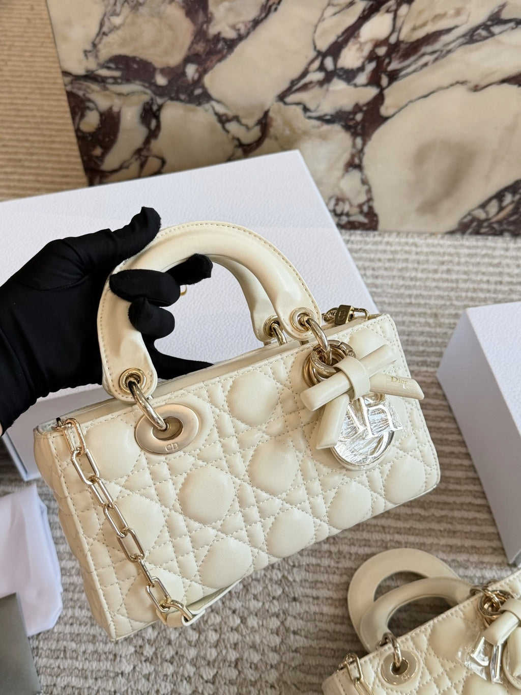 Designer Black/White Handbag for Women 17*10cm DEM302