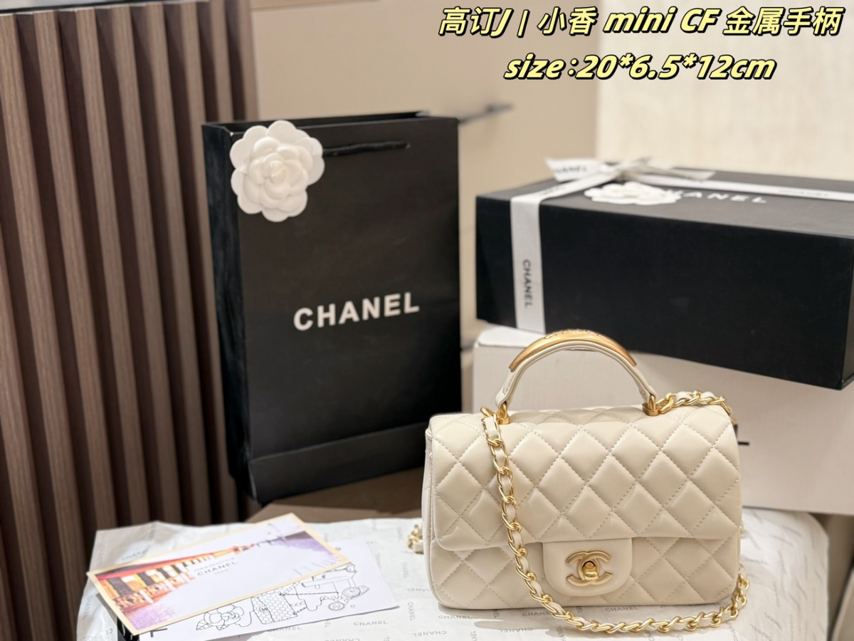 Black/White Handbag for Women 20*6.5*12cm CEM266