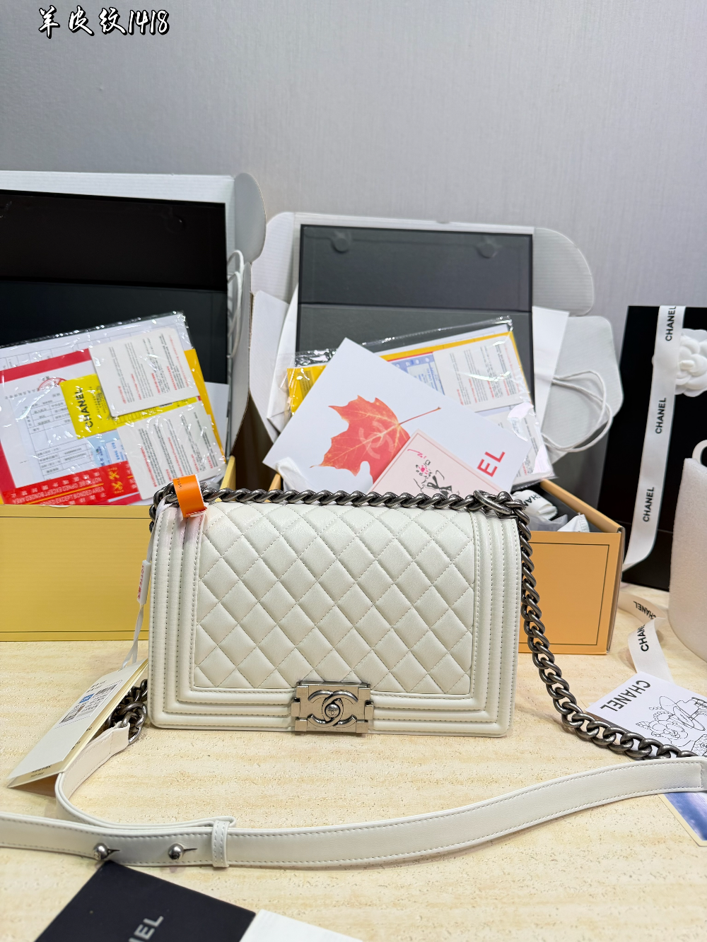 Black/White Handbag for Women 25*15cm CEM292