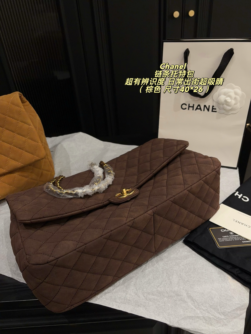 Black/Brown Bag for Women 40*26cm CEM342