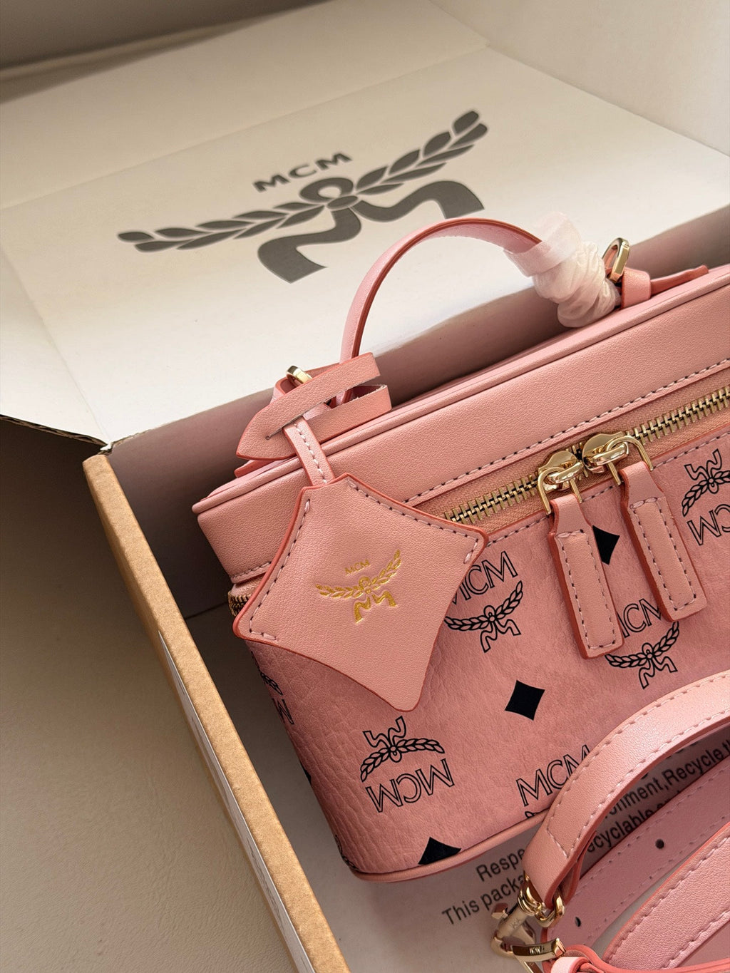 Brown/Pink Bag for Women 19*12cm DEM300