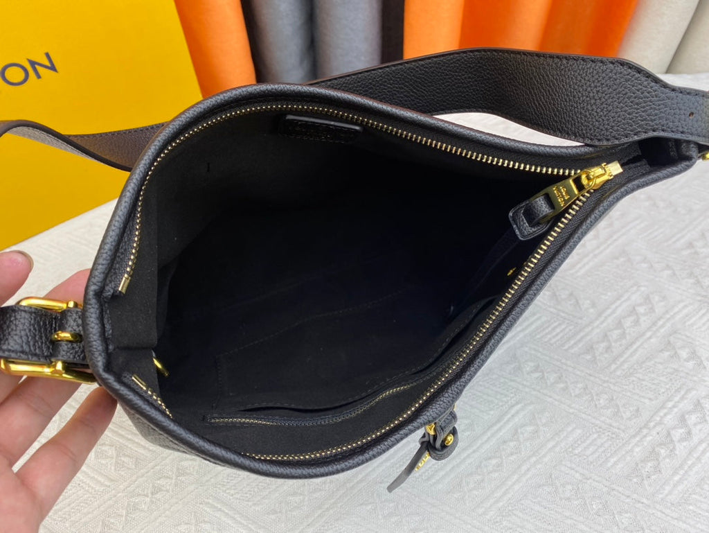 Black/Brown Bag for Women 39x30x15cm LEM113
