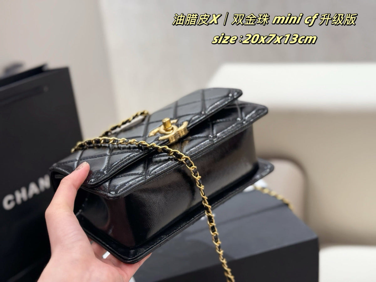 Black/White Handbag for Women 20*3*17cm CEM242