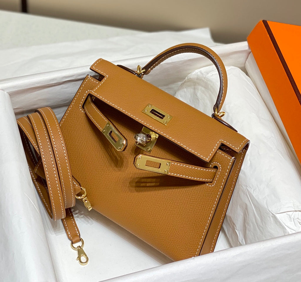 Genuine Leather Crossbody Bag for Women 19cm HEM92