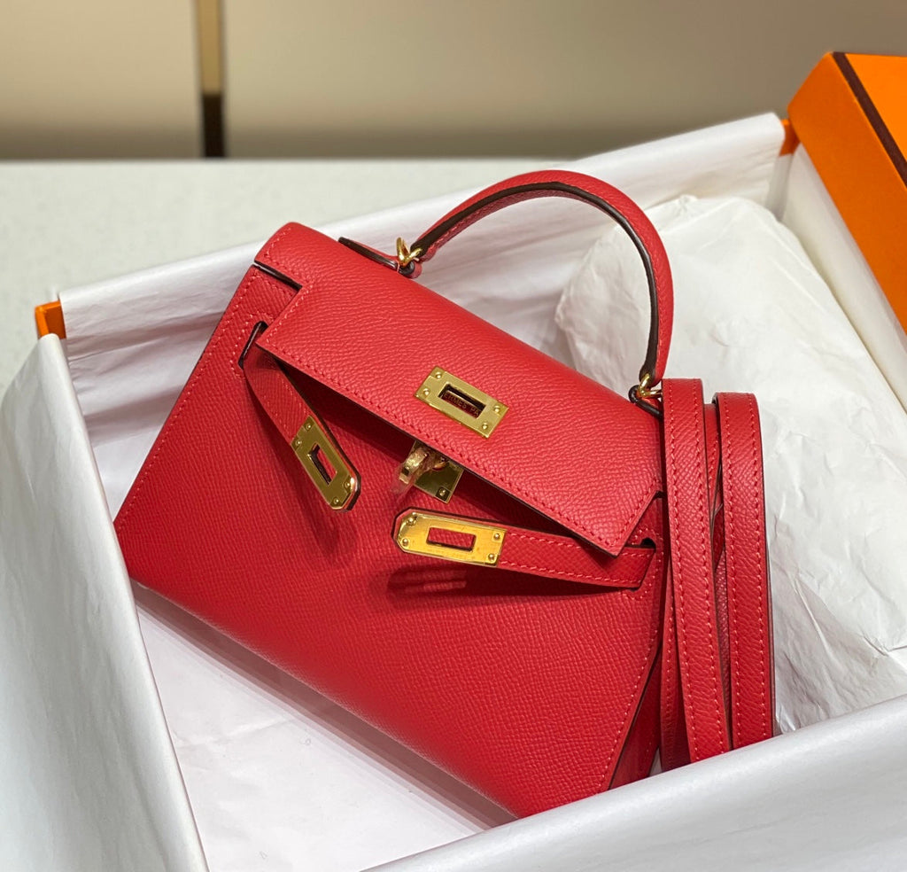 Genuine Leather Crossbody Bag for Women 19cm HEM94TOP