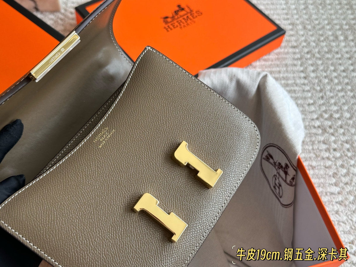 Genuine Leather Crossbody Bag for Women 19*13cm HEM66