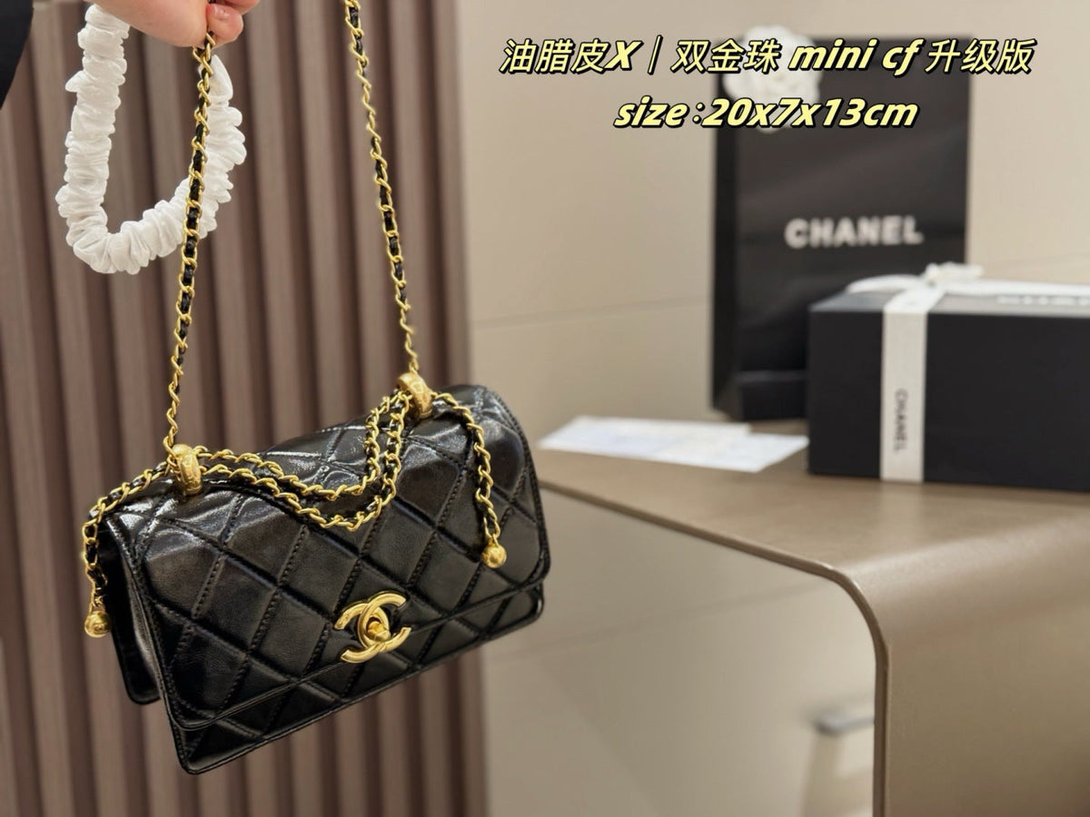 Black/White Handbag for Women 20*3*17cm CEM242