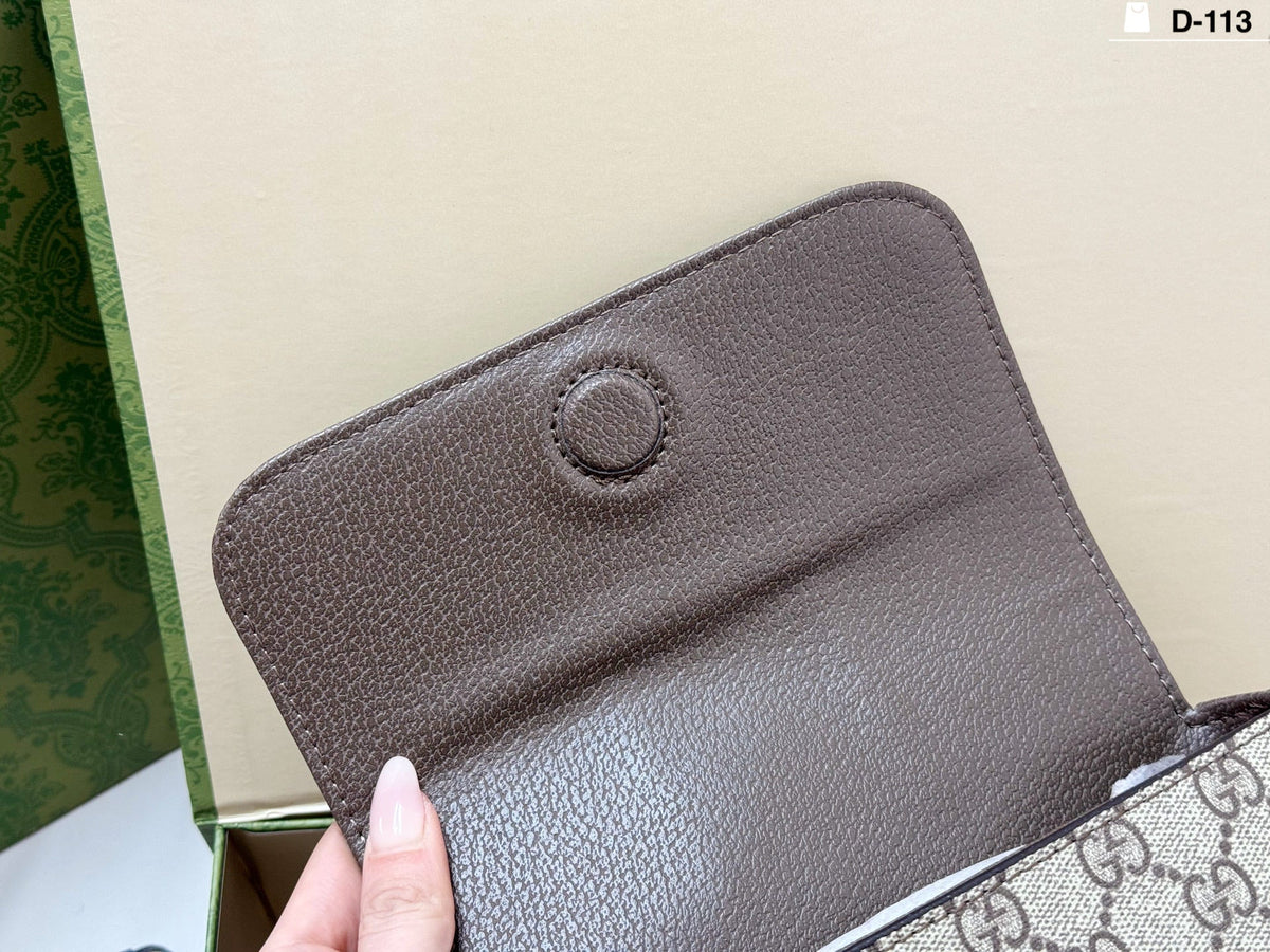 Brown Canvas Tote Bag for Women 20x14cm GEM148
