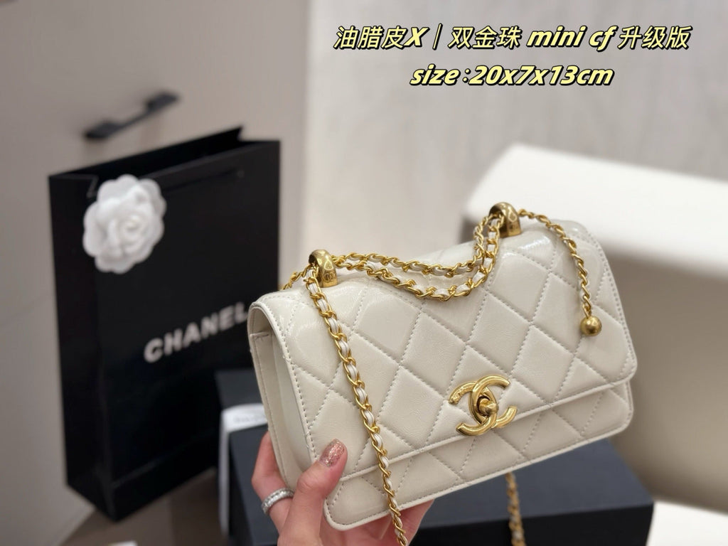Black/White Handbag for Women 20*3*17cm CEM242