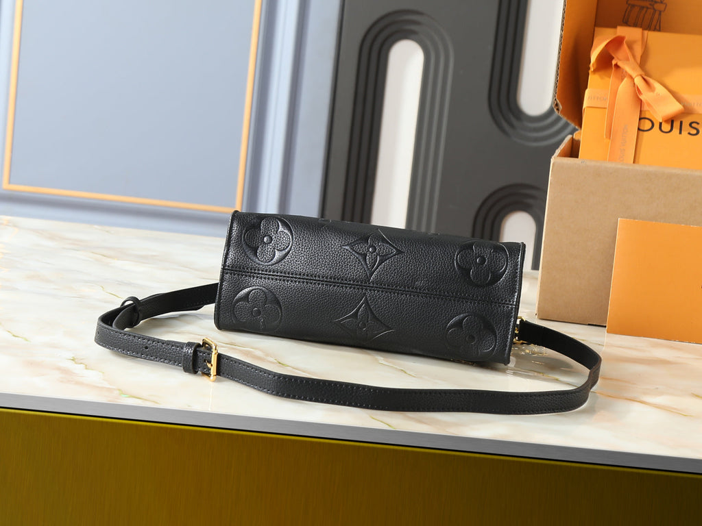 Black/Brown Handbag for Women 25.0x13.0x10.0cm LEM433