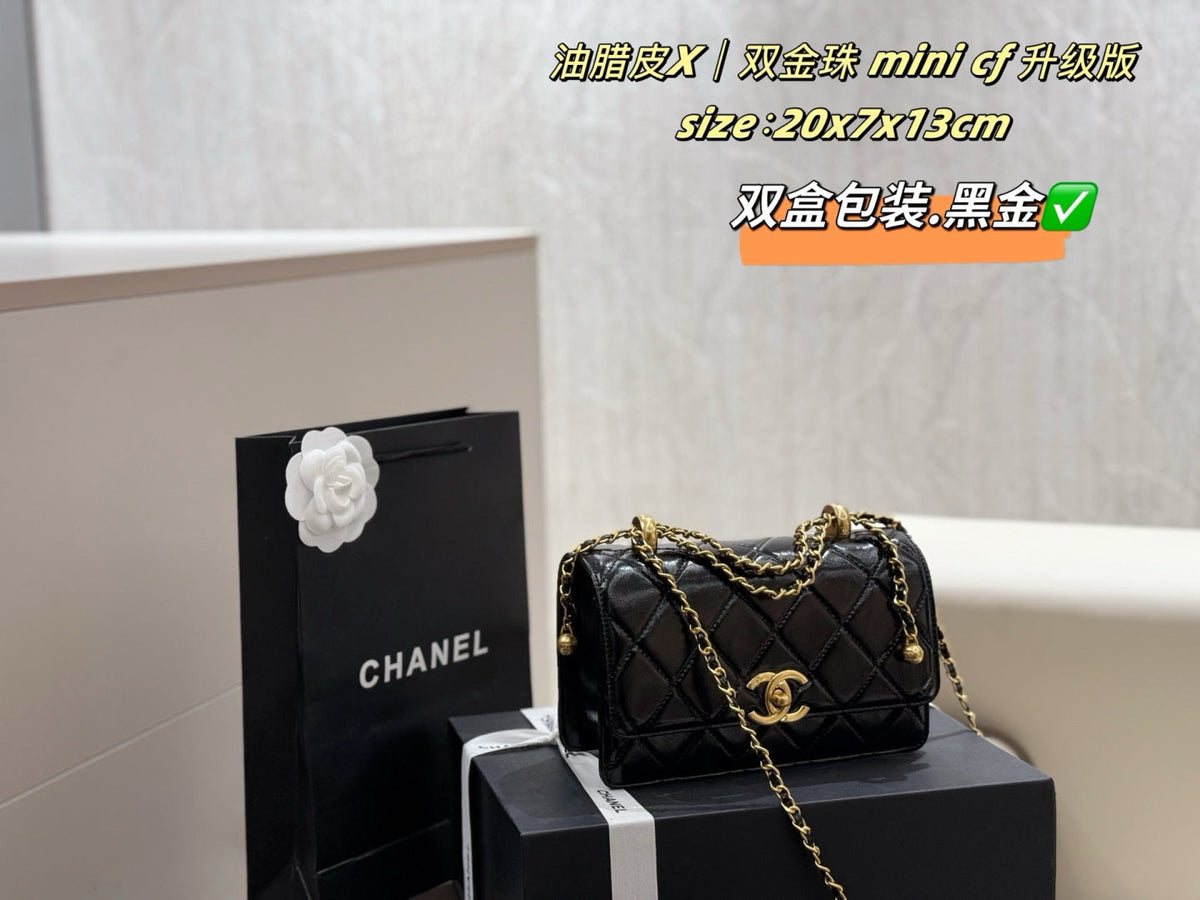Black/White Handbag for Women 20*3*17cm CEM242