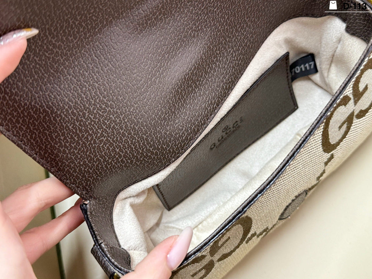 Brown Canvas Tote Bag for Women 20x14cm GEM148