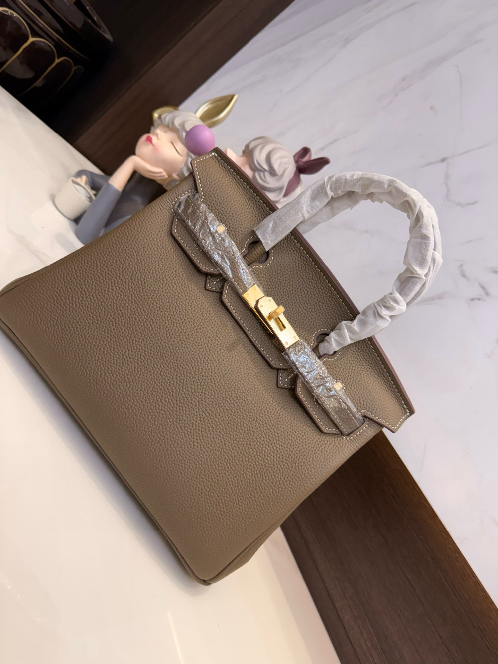 Black/White Handbag for Women 30cm HEM110