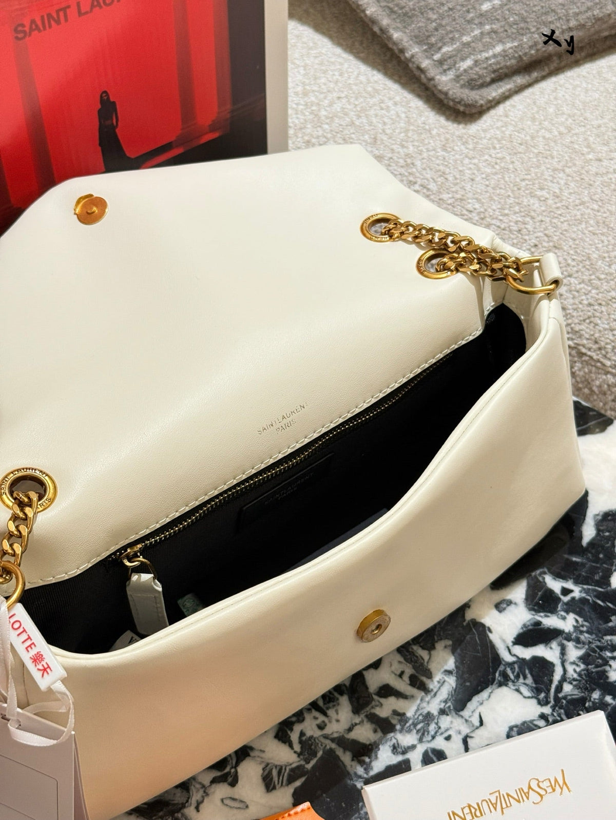 Designer Black/White Shoulder Bag for Women 28cm SEM04