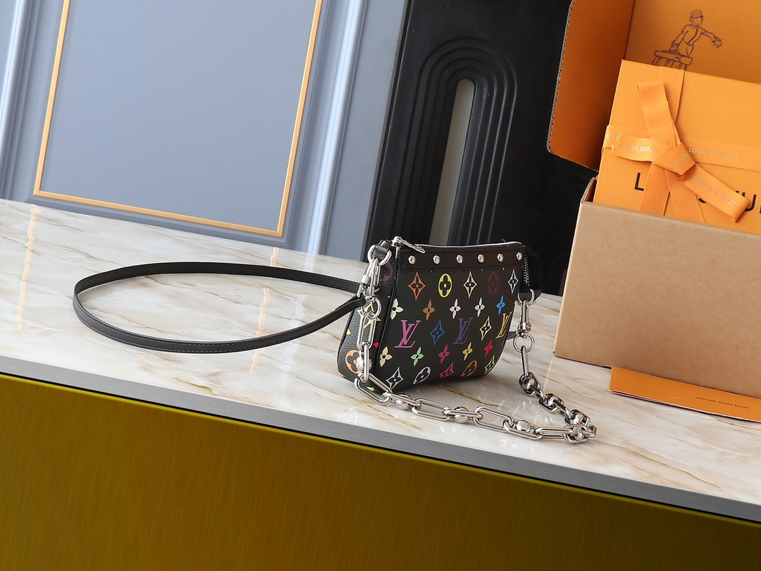 Designer Clash Color Crossbody Bag for Women 22.0x13.0x4.0cm LEM248