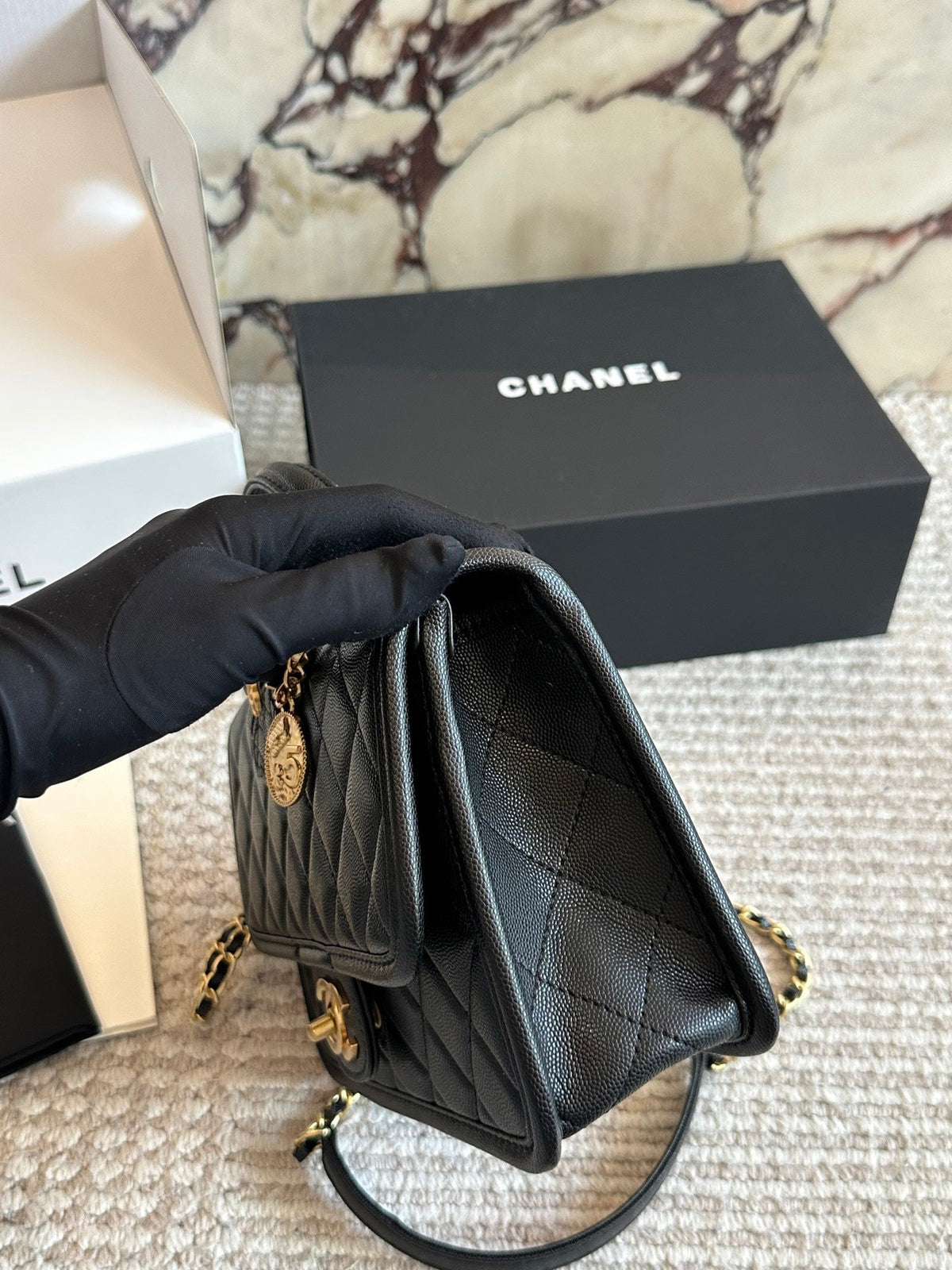 Mini Black Bag for Women 25*13cm CEM239