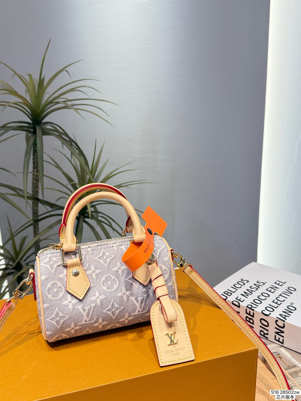 Blue/Gray Handbag for Women 16x10cm LEM484