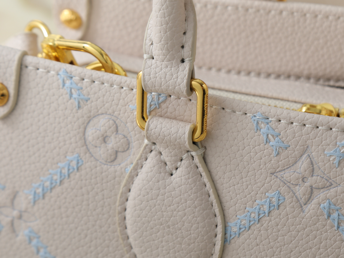 White/Brown Handbag for Women 25x13x10cm LEM488