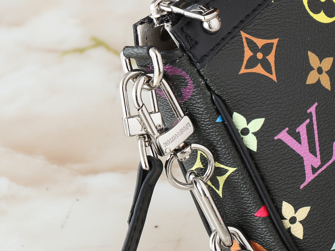 Designer Clash Color Crossbody Bag for Women 22.0x13.0x4.0cm LEM248