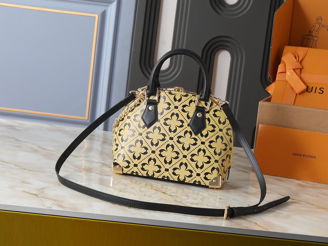 Black/Brown Crossbody Bag for Women 22*19*11cm LEM332