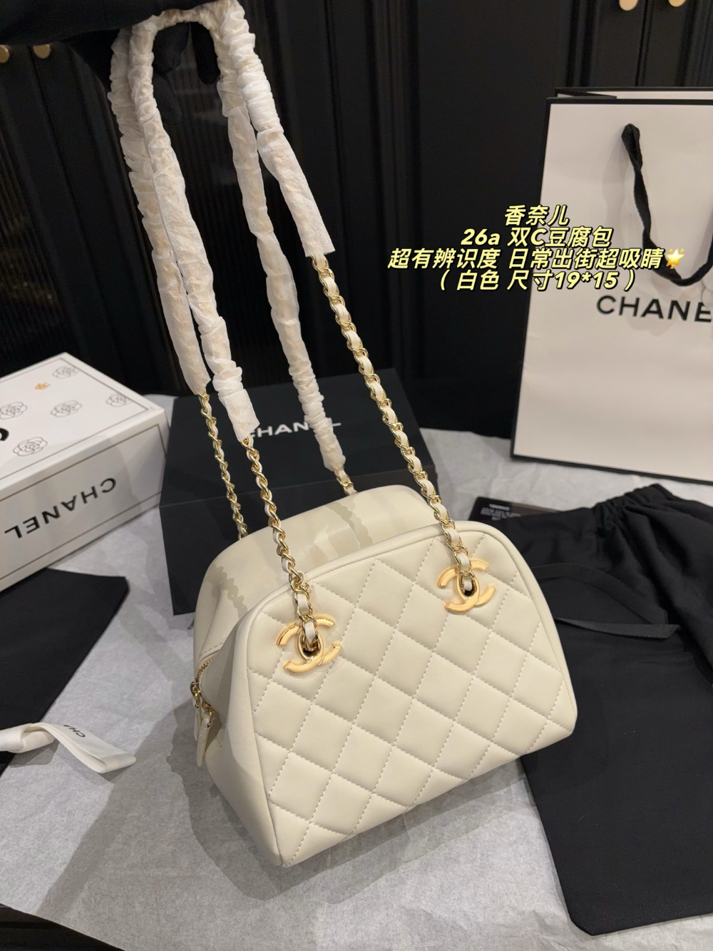 Black/White Bag for Women 19*15cm CEM340