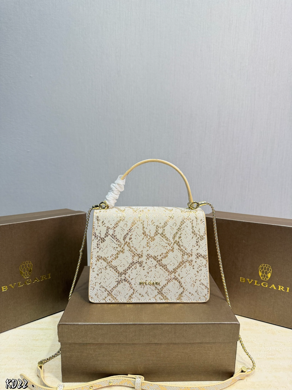 White/Blue Handbag for Women 21*16cm BEM40