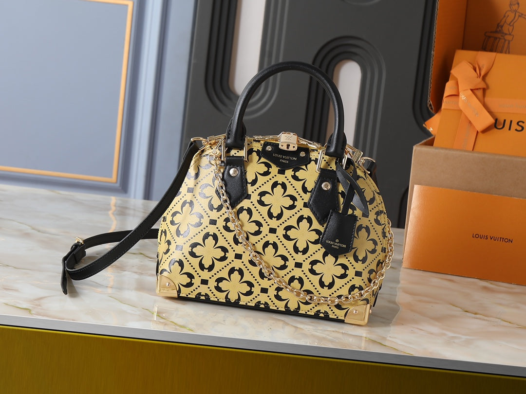 Black/Brown Crossbody Bag for Women 22*19*11cm LEM332