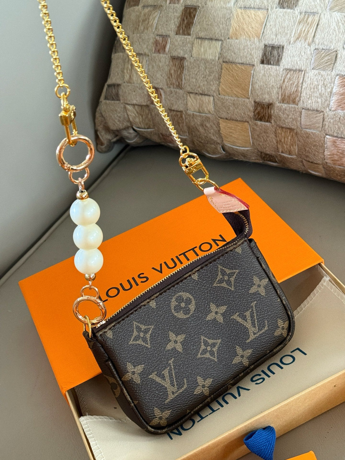 Designer Clash Color Crossbody Bag for Women 10*4cm LEM253