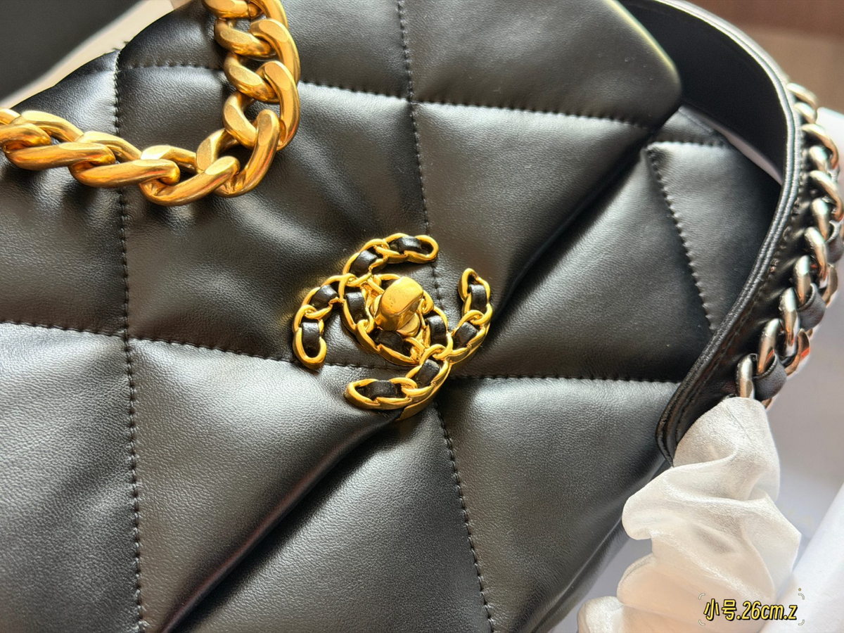 Black/Gray Bag for Women 26x16cm GEM316