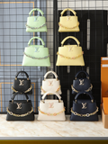 Black/White Handbag for Women 27.0x18.0x9.0cm LEM513