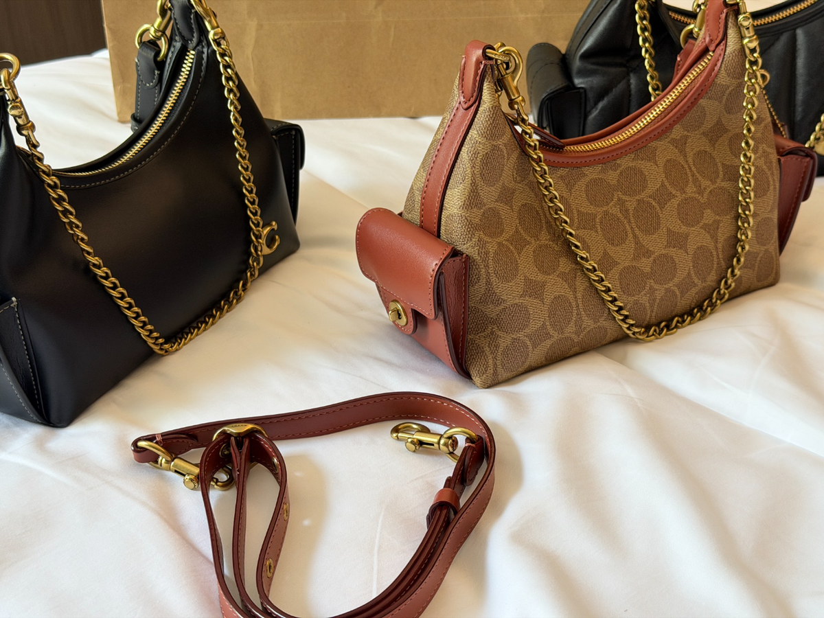 Black/Brown Handbag for Women 22*14cm COEM08
