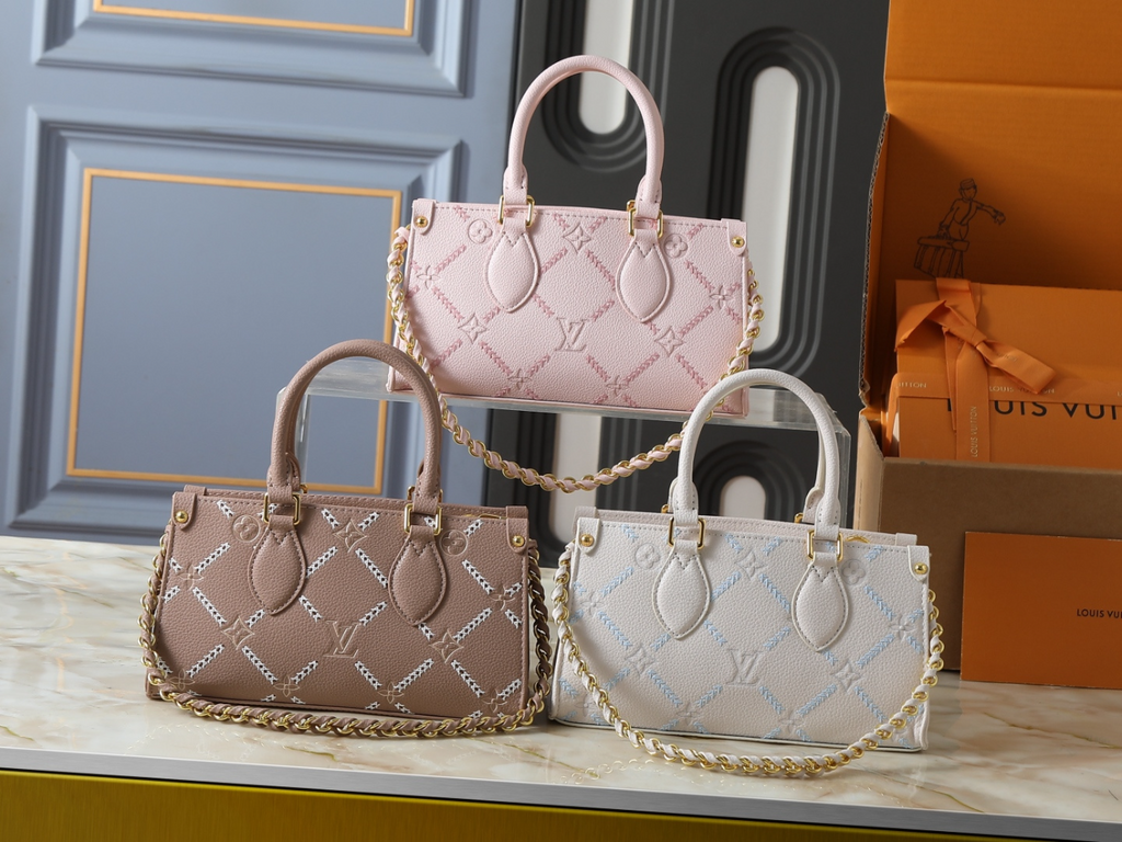 White/Brown Handbag for Women 25x13x10cm LEM488